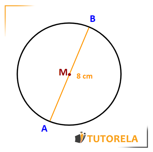 8 cm - M representa el centro de la circunferencia